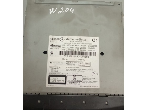 Radio de Navegação Mercedes W204 de 2012-217868
